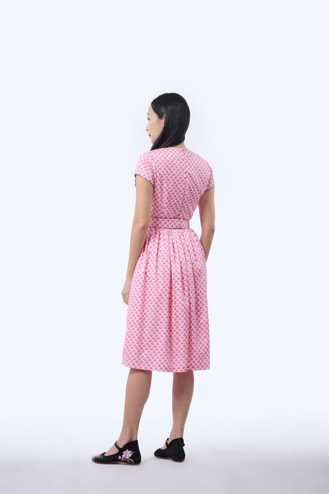 Flair Cheongsam  - Love Lace II Pink