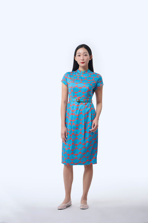 Tulip Cheongsam  - Cloud 9 Blue