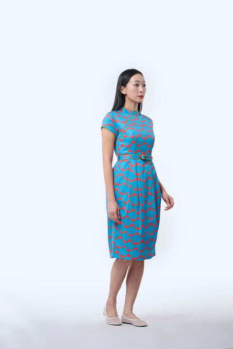 Tulip Cheongsam  - Cloud 9 Blue