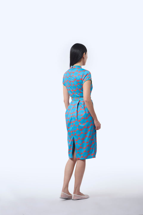 Tulip Cheongsam  - Cloud 9 Blue