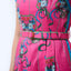 Boatneck Cheongsam  - Ribbons Magenta