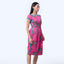 Boatneck Cheongsam  - Ribbons Magenta