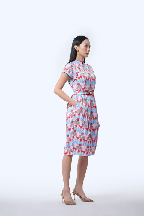 Tulip Cheongsam  - Crystal Blossom Pink