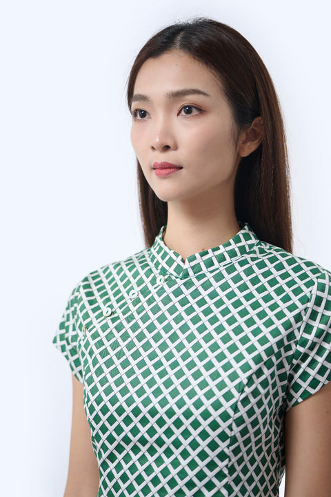 Chinese Top  - Love Lace II Green