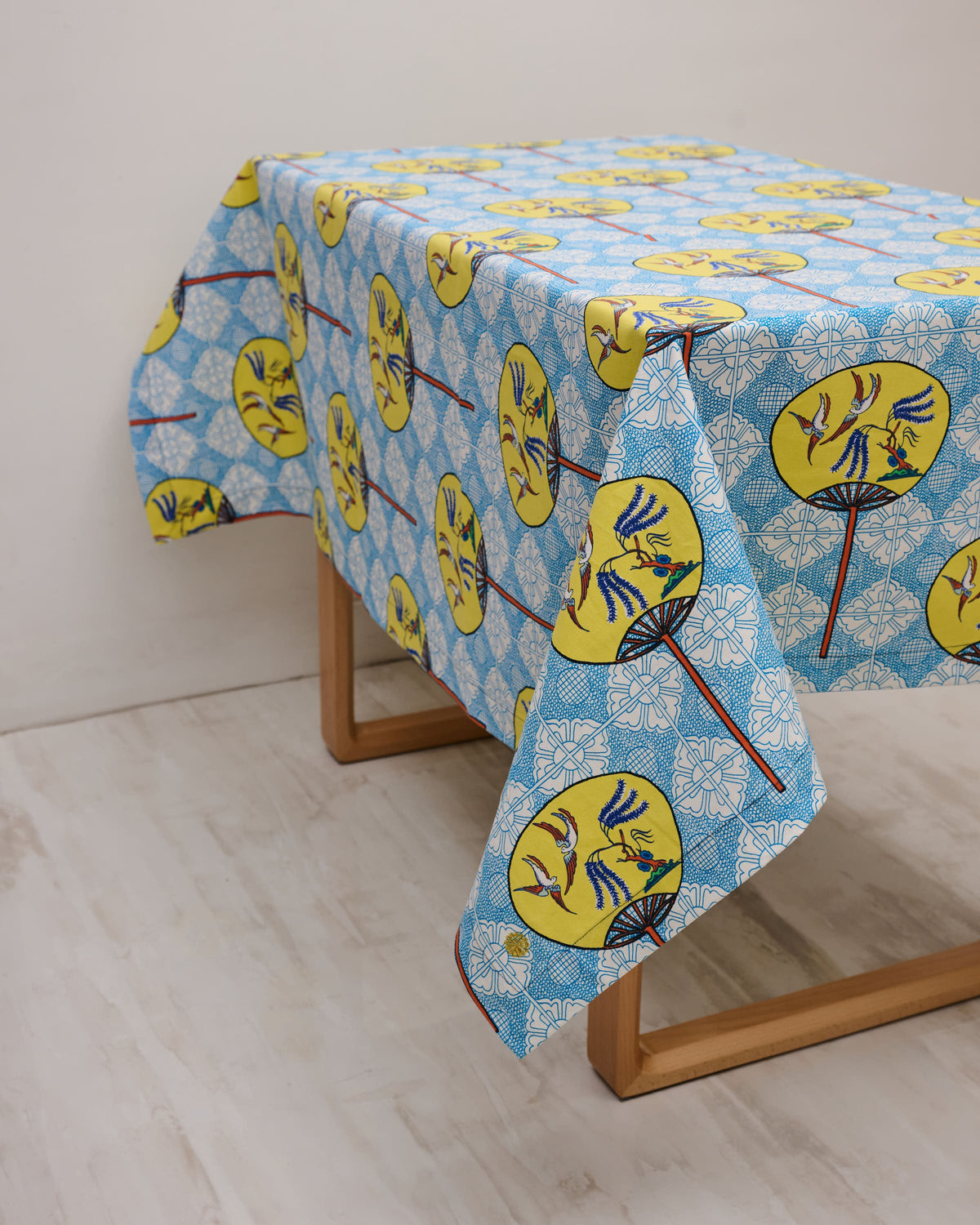 Square Table Cloth - Fan Yellow