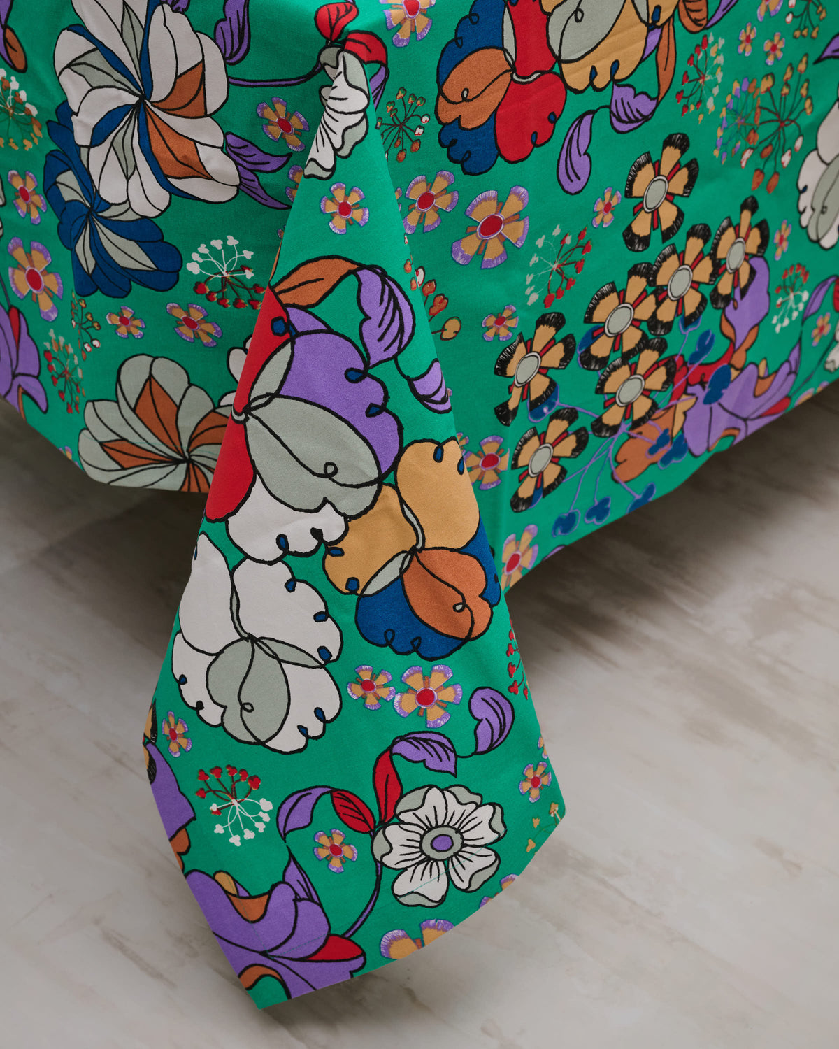 Large Table Cloth- Bunga Raya Green