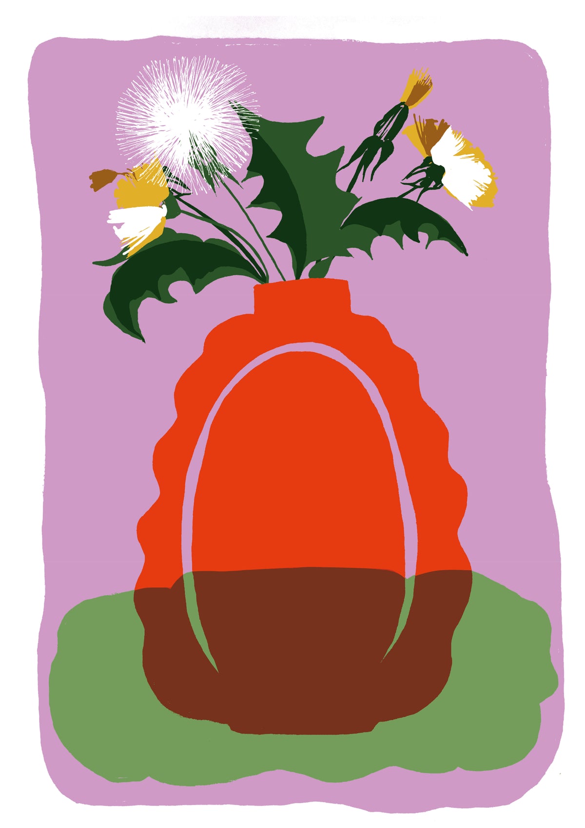 Fire Cracker - Red Vase - Art Print A3