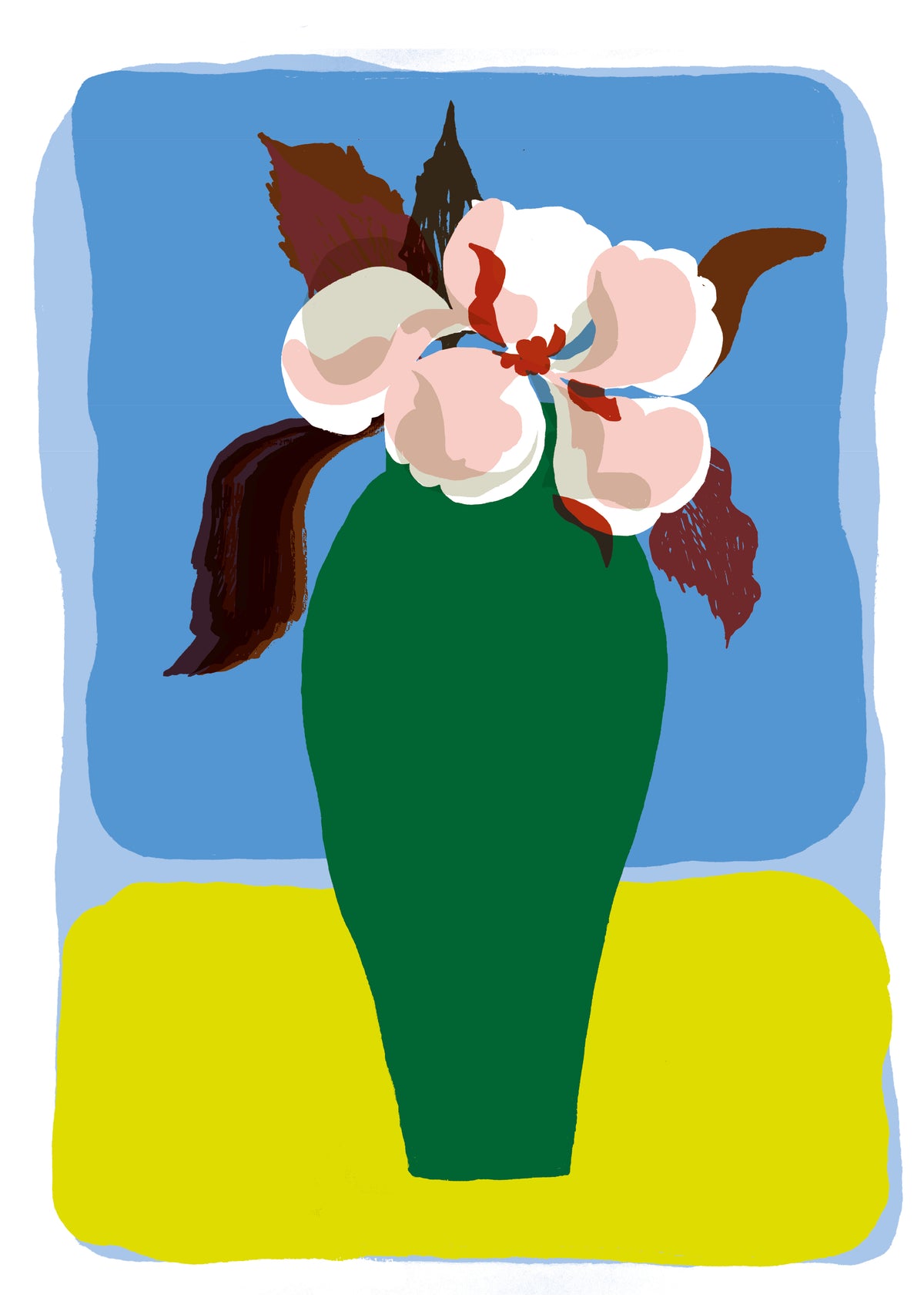 Fire Cracker - Green Vase - Art Print A3