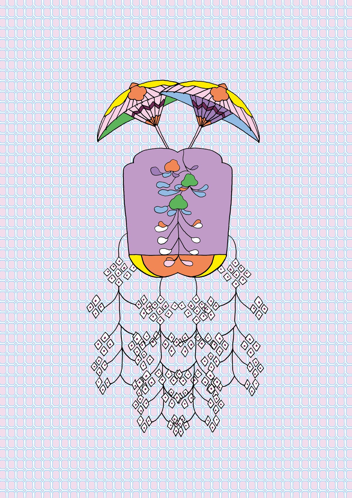 Under Nala's Umbrella- Lilac Window - Poster A3
