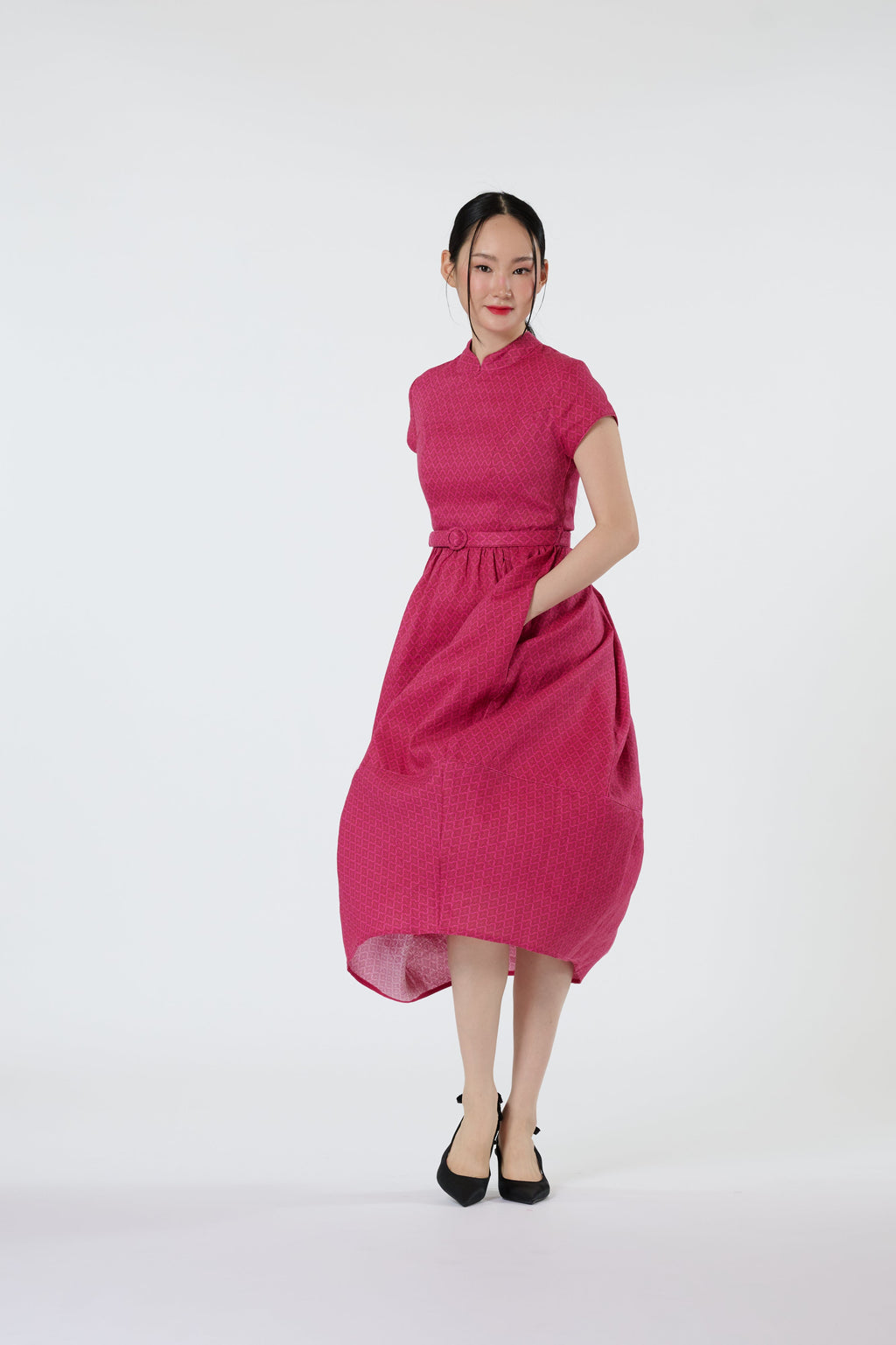 Balloon Cheongsam - Sharp In Style Magenta