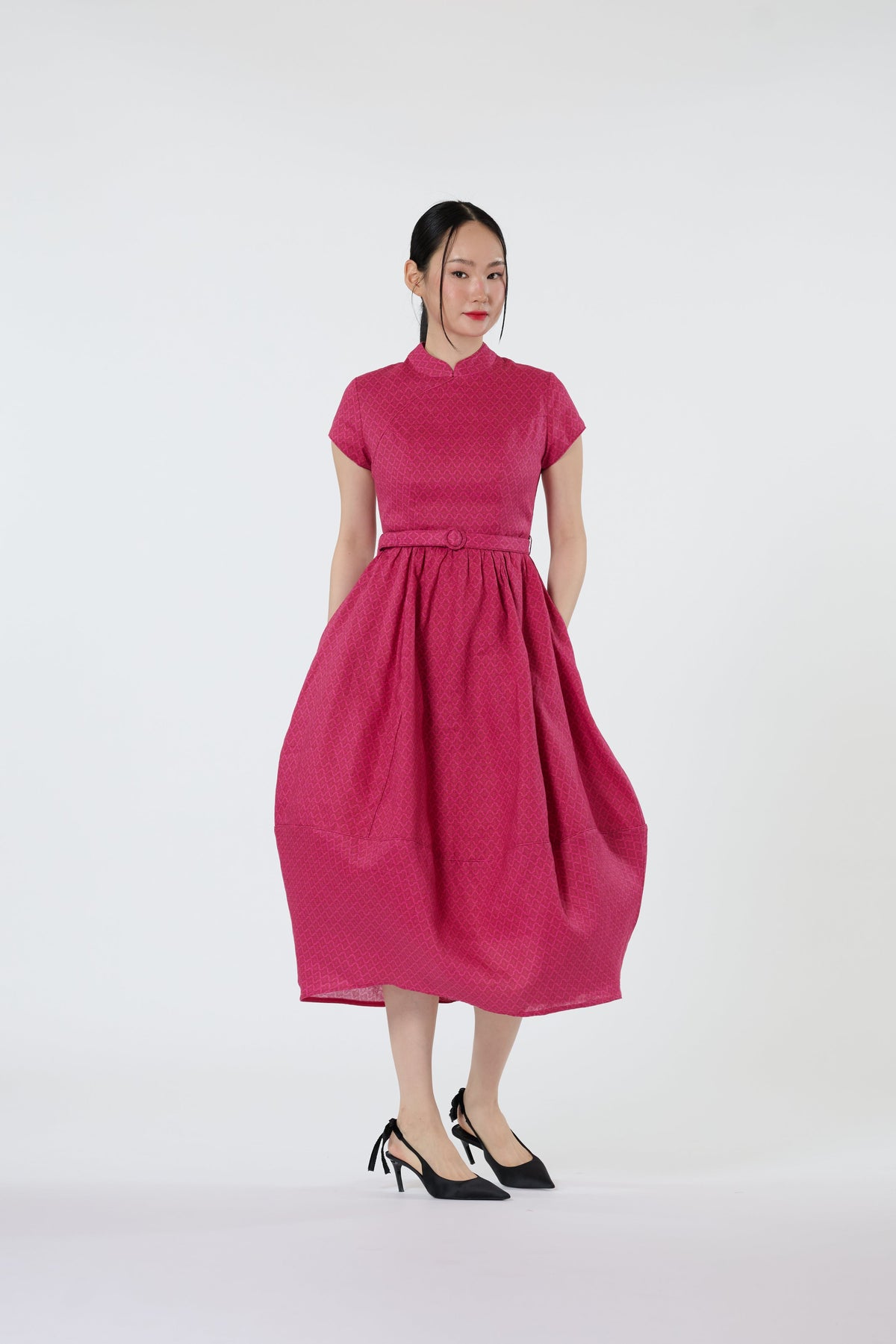 Balloon Cheongsam - Sharp In Style Magenta