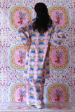 Baju Kurung - Bunga Raya Tiles Pink