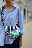 Kasturi Half Moon Bag - My Kuih or The Highway Black & White