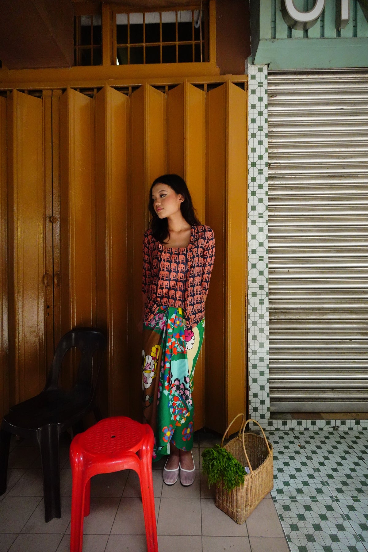 Baju Kedah Willow Wishes Dandellion Blue