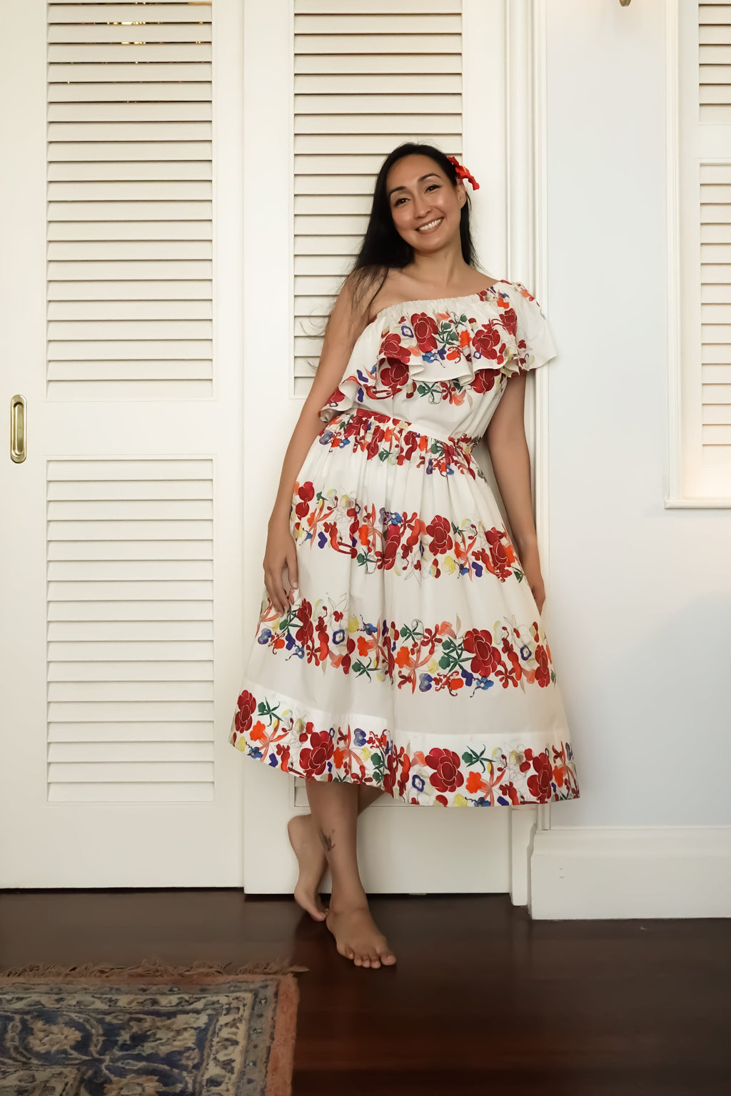 Pleated Knee Length Skirt - The Garland