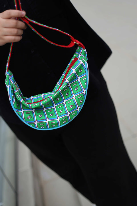 Kasturi Half Moon Bag - Switch Green