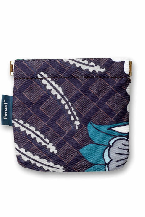 Coin Purse Mandi Bunga - Charcoal Blossoms