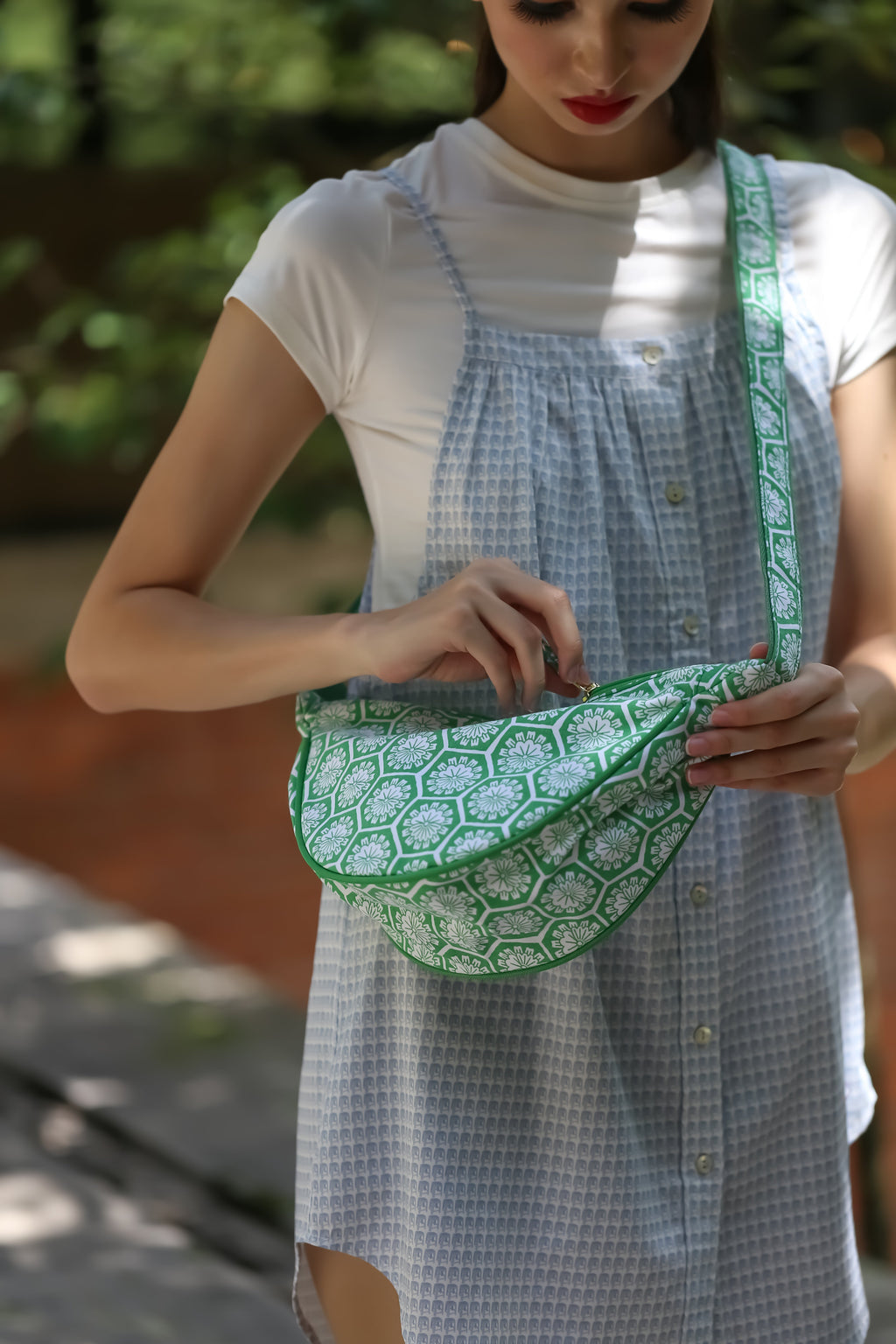 Half Moon Bag - Willow Wishes Green