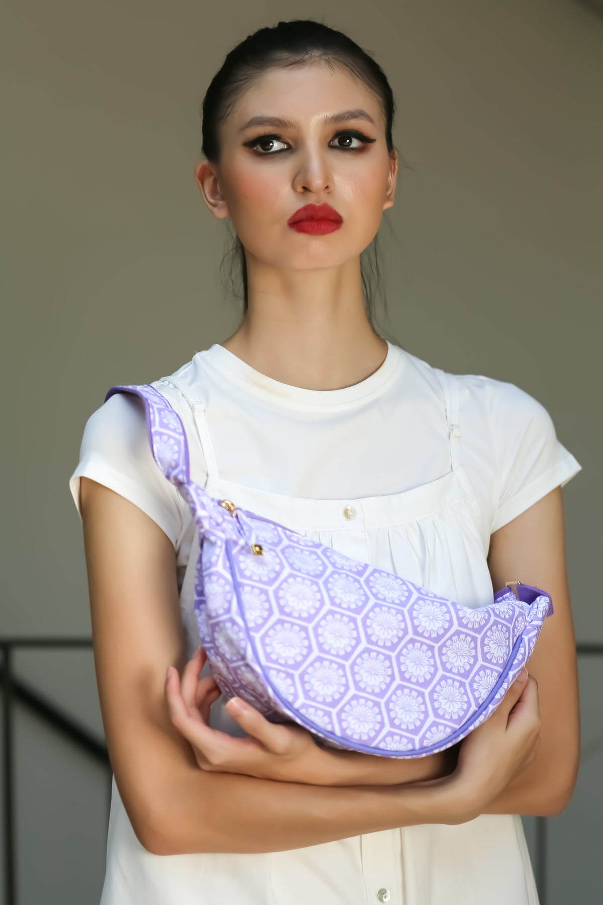 Half Moon Bag - Willow Wishes Lilac