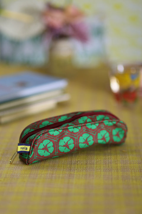 Evergreen Pencil Case - Gingko Emerald