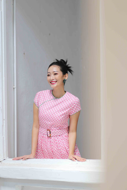 Flair Cheongsam  - Love Lace II Pink