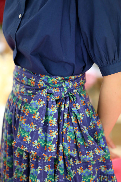 Happy Skirt - Bunga Raya Tiles Blue