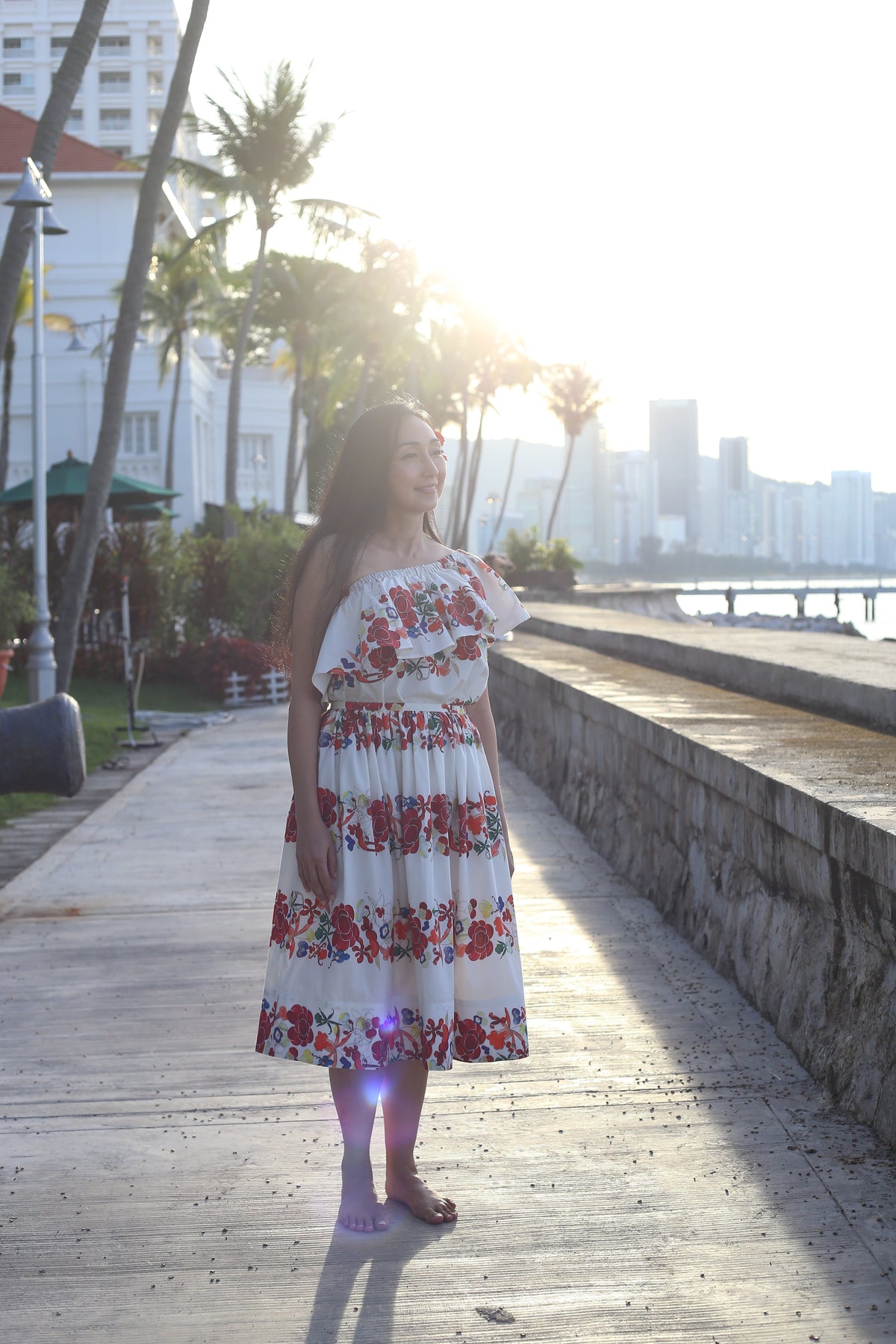 Pleated Knee Length Skirt - The Garland