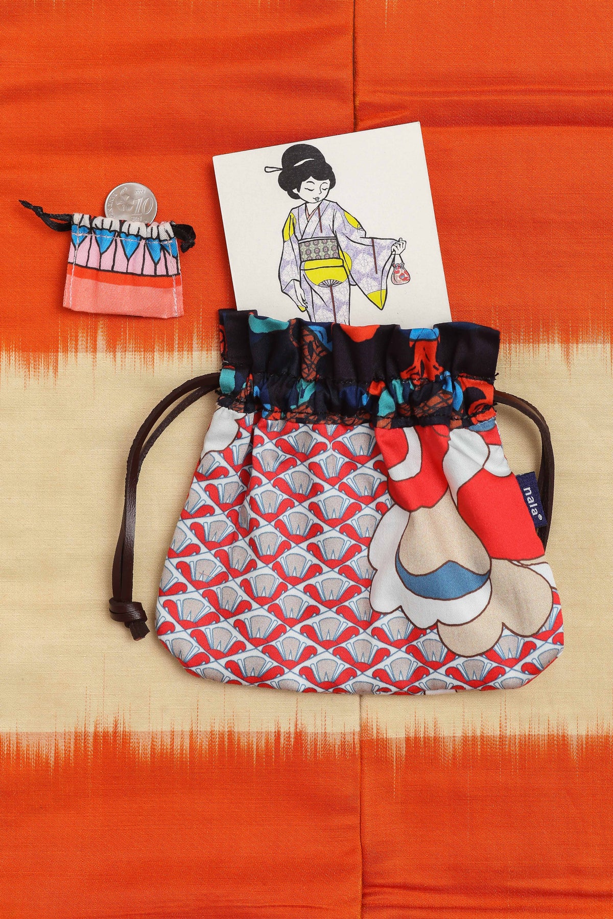 Kinchaku Pouch - Georgia Red
