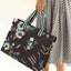 Large Shopper Mandi Bunga - Charcoal Blossom