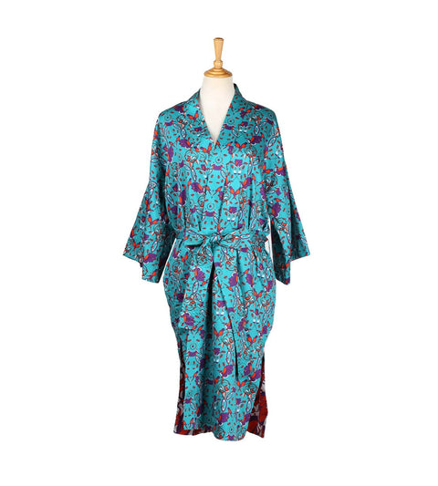 Reversible Ilham Kimono - Parrot Green