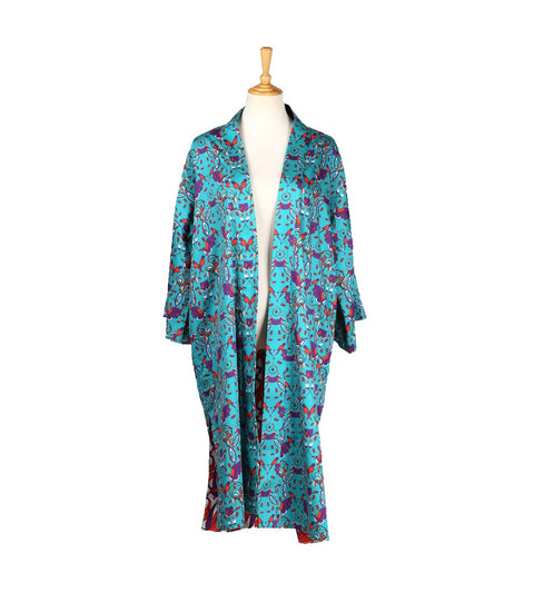 Reversible Ilham Kimono - Parrot Green