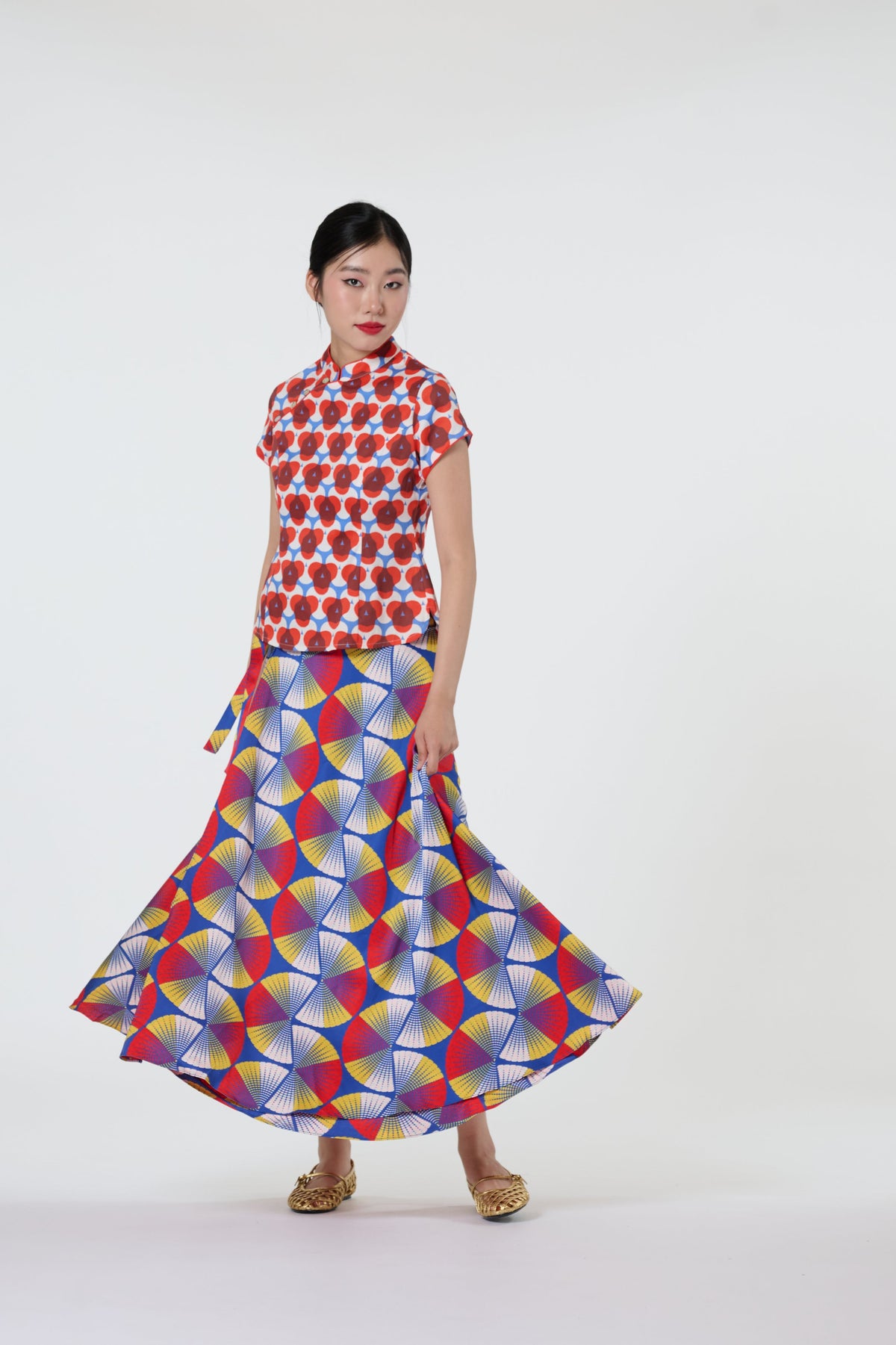 Wrap Skirt - Light & Bright Firecracker