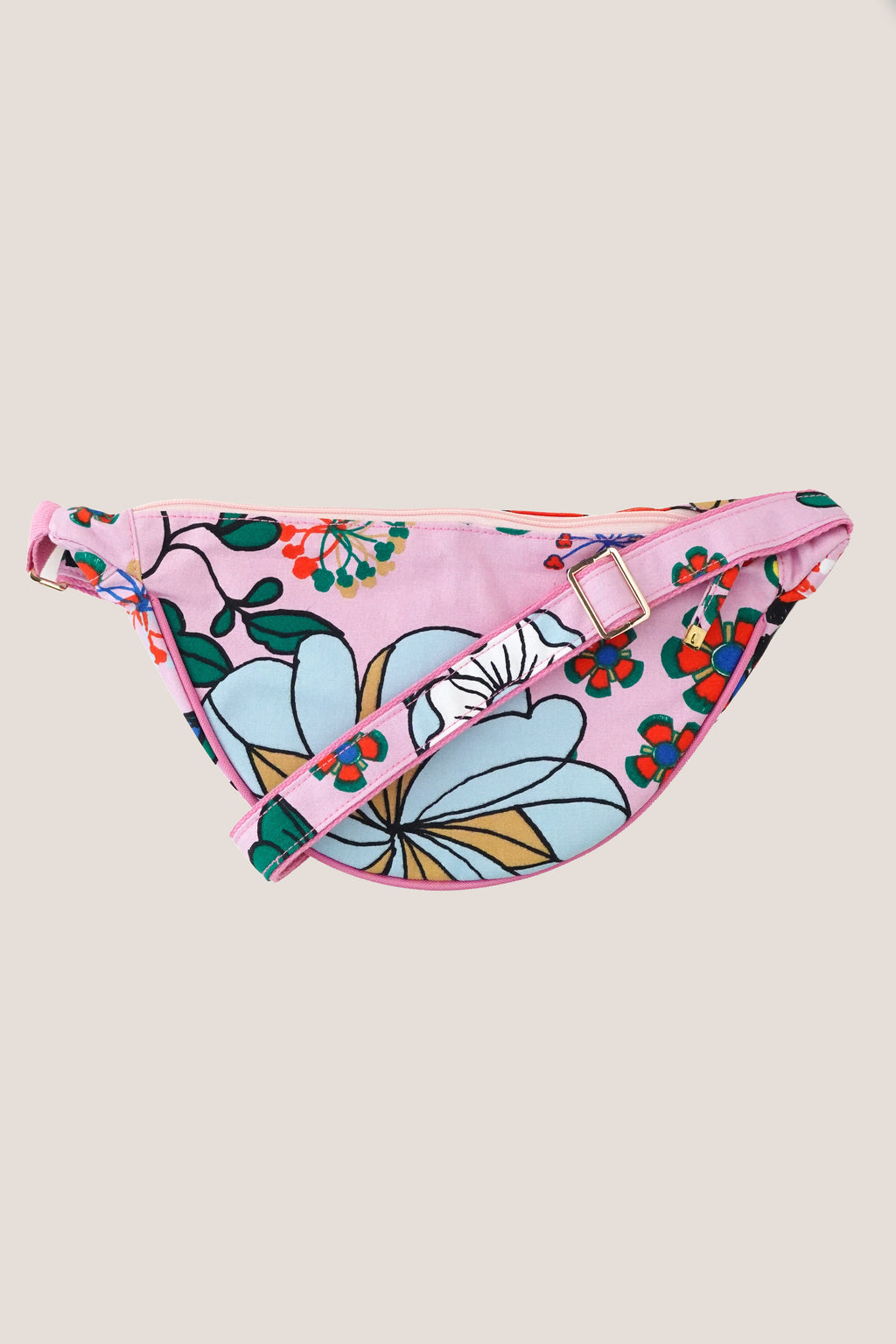 Half Moon Bag - Bunga Raya Pink