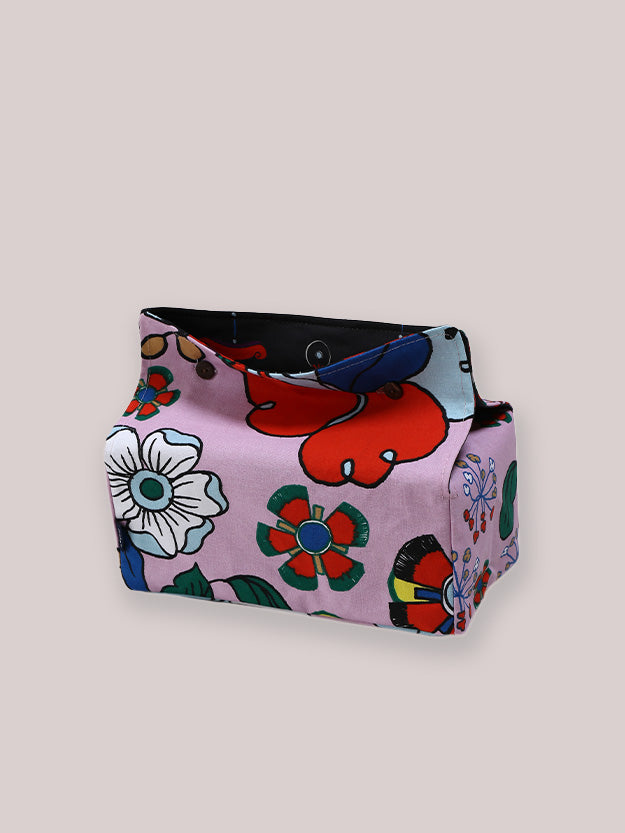 Estate Tissue Box - Bunga Raya Pink