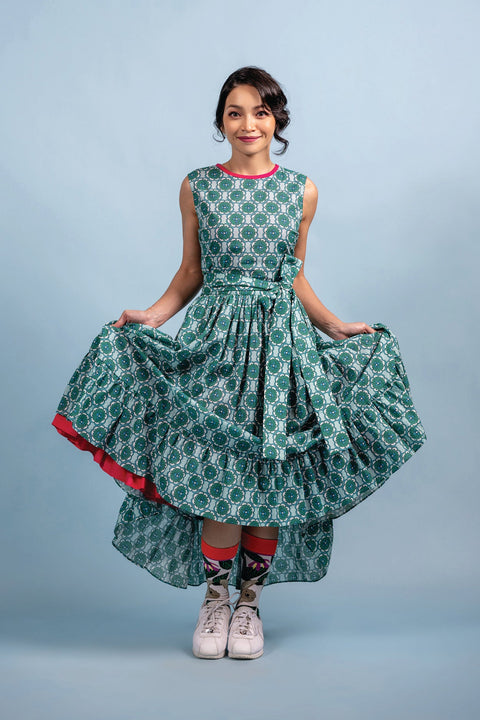 Frilly Frills Frock - Paper Patels Celadon