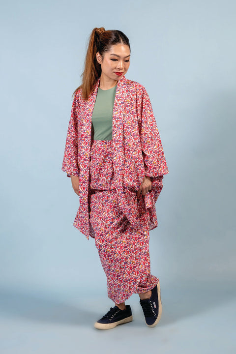 Kimono Kebaya & Sarong Set - Freedom Roselle