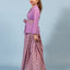 Cherry Kebaya & Wrap Around Sarong Set - Lavender