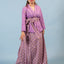 Cherry Kebaya & Wrap Around Sarong Set - Lavender