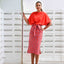 T-Shirt Dress - Crepe Ginger Cherry
