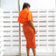 T-Shirt Dress - Crepe Ginger Orange