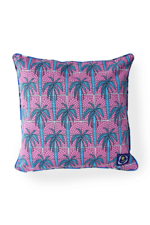 Kasturi Cushion Cover - Palm  Blue