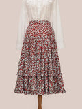 Ruffle Shuffle Skirt - Petals Bitter Sweet