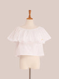 Ruffle Top - White