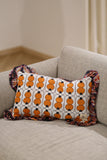 Rectangular Ruffle Pillow - Pinafleur Orange