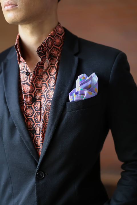 Pocket Square - Love For Lattice II Lavender