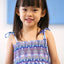 Girls Singapore Smock Dress - Crystal Blossom Blue