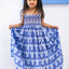 Girls Singapore Smock Dress - Crystal Blossom Blue