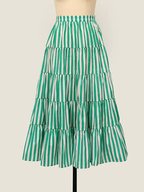 Frill Thrill Skirt  - St Tropez Green