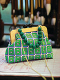 Kasturi Wooden Clutch Bag - Switch Green