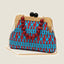 Kasturi Wooden Clutch Bag - Chairs Blue